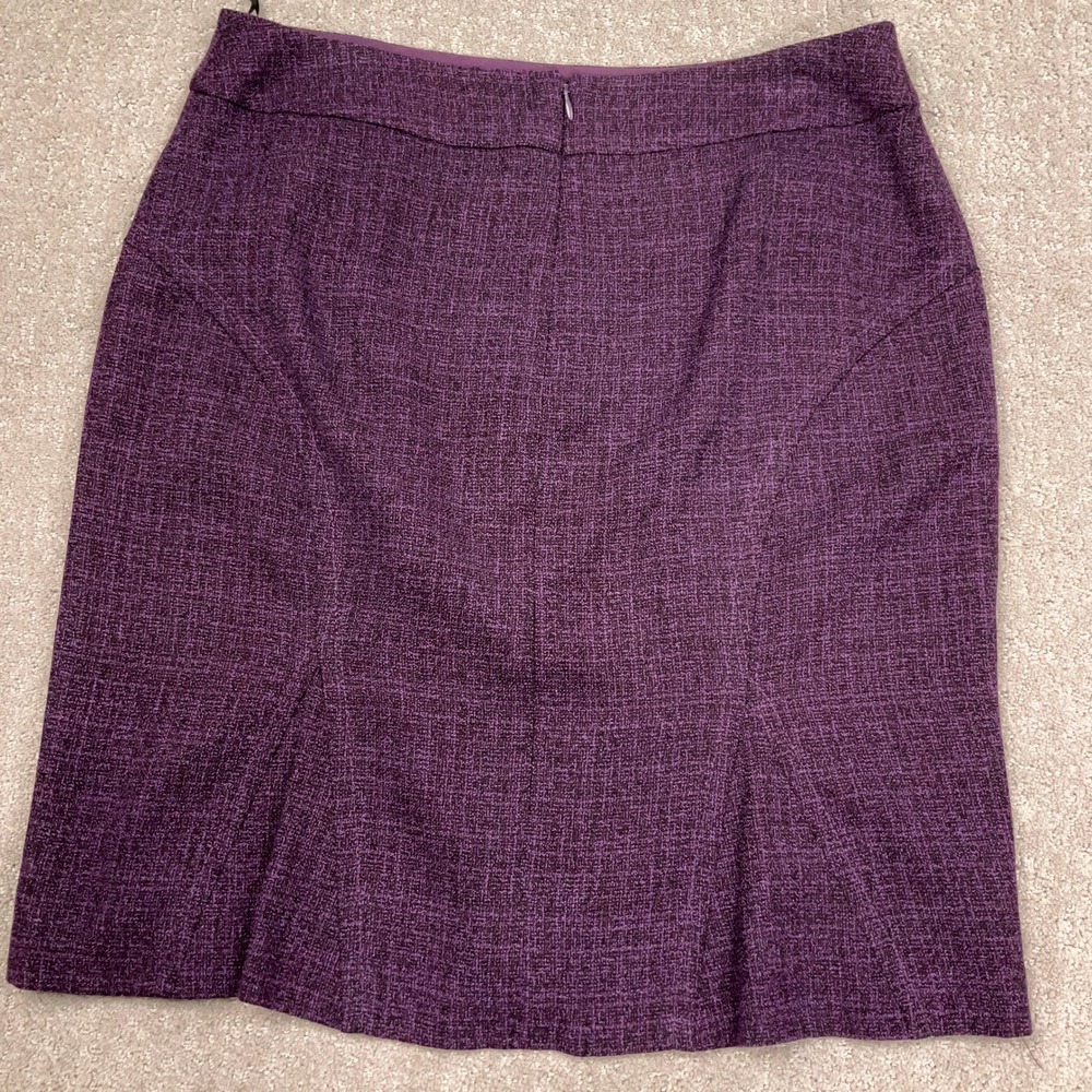 Kay Unger NY Skirt Suit Womens Jacket 10 Skirt 12 Purple‎ Black Woven Career 2pc - Picture 15 of 16